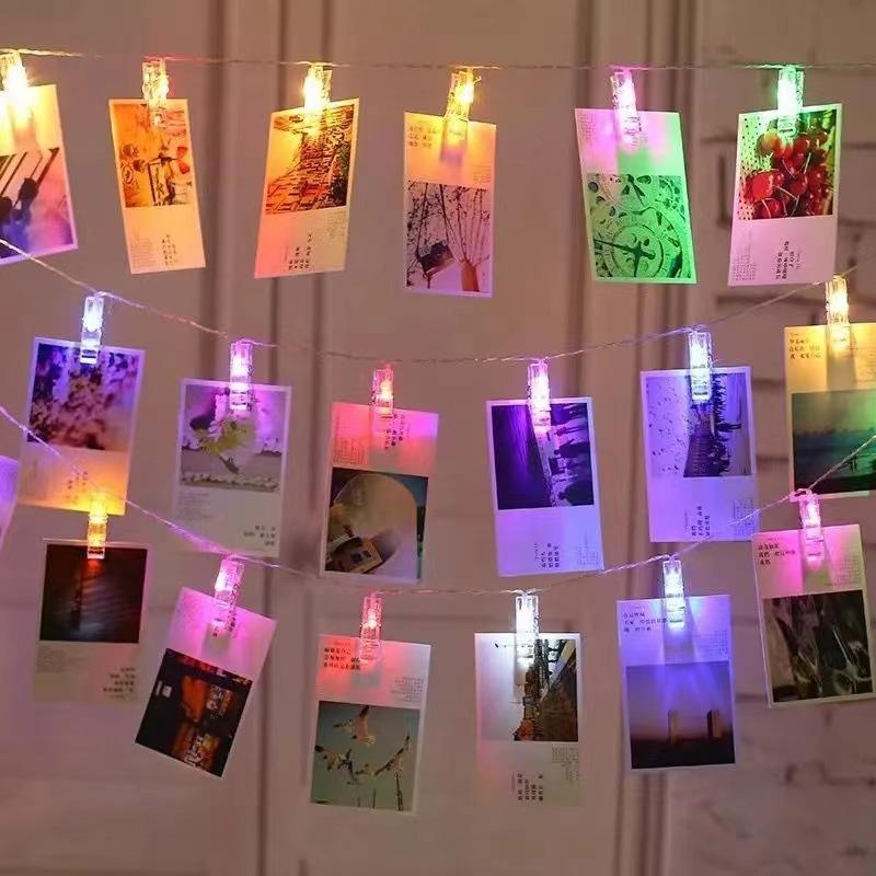 

LED clip light string photo wall decoration light festival light party decoration atmosphere light 10led 1.5m-usb