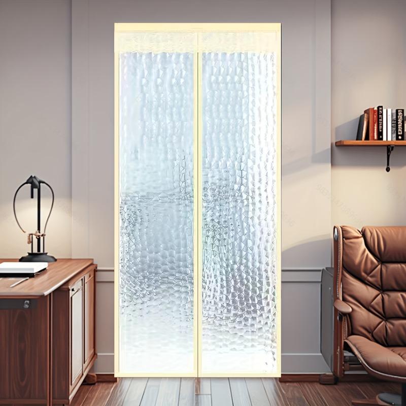 EVA Magnetic Door Curtain Winter Semi-Transparent Windproof Coldproof Insulation Curtain for Home Magnetic Self-adhesive Curtain