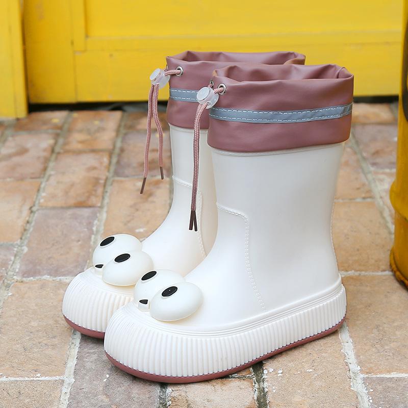 Zimní dešťové boty Dámské módní modely Venkovní Pánské protiskluzové Vodotěsné Zateplené holínky do půli lýtka Dětské dešťové boty