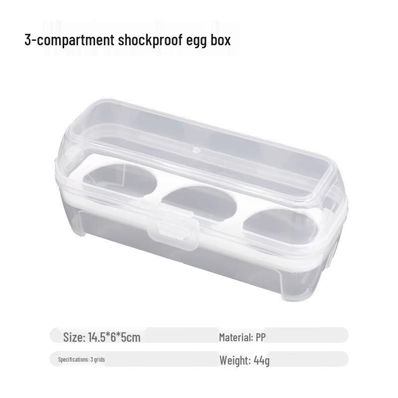 Portable 3-Grid Camping Egg Storage Box 3-Grid