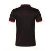 Fashion Men's Summer New Chest Fake Pockets Splicing Colour Blocking Casual Sports Polo Shirt Tops