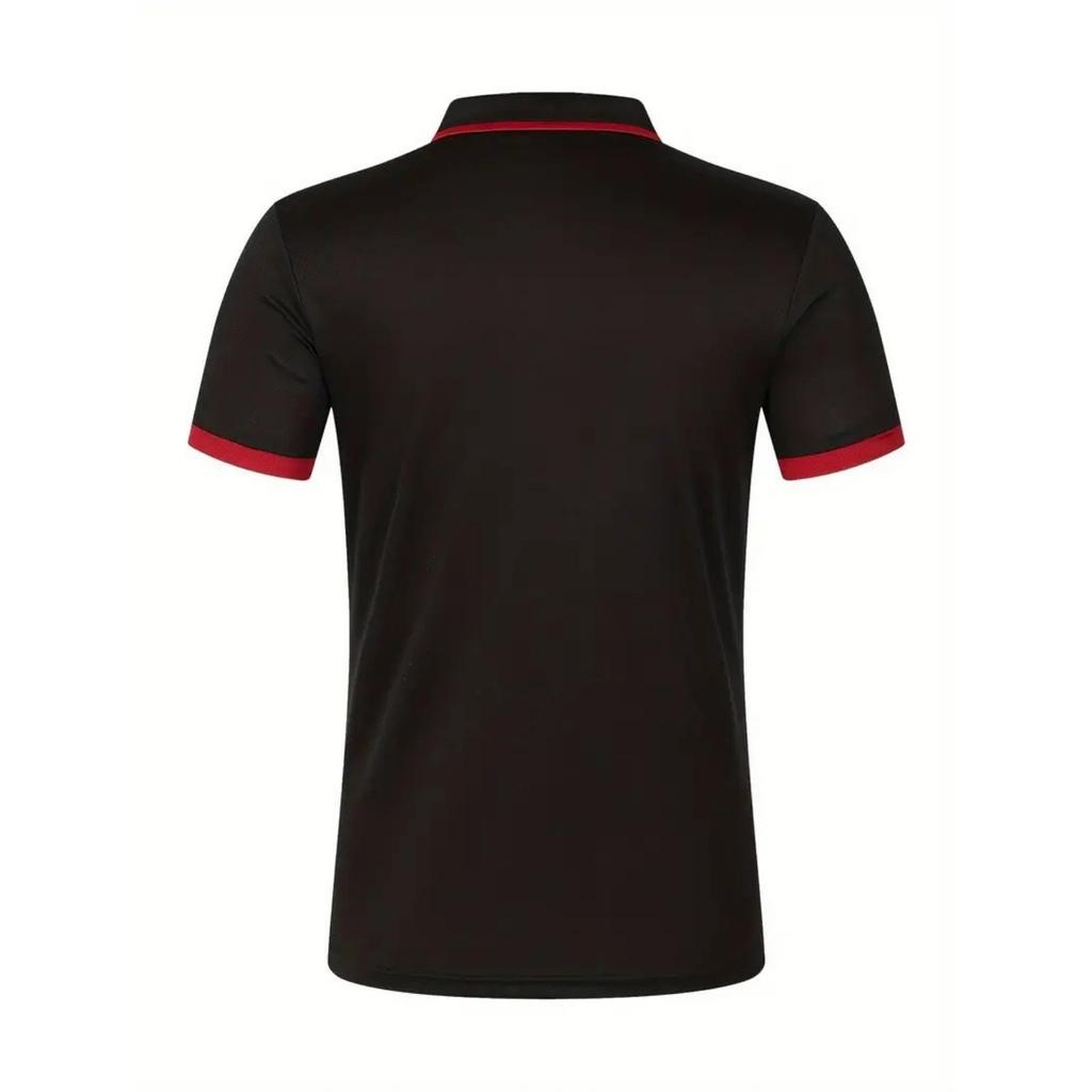 Fashion Men's Summer New Chest Fake Pockets Splicing Colour Blocking Casual Sports Polo Shirt Tops