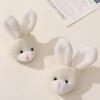 Little 2Pcs Bears Plush Stuffed Toy Doll Cartoon Mini Cute Soft Rabbit Head Plush Doll Duckbill Clip Decorative Accessories Gift