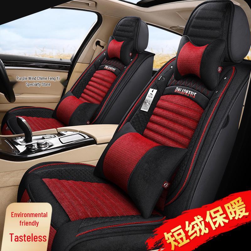 Light Blue & Purple Plush Seat Cover for Jeep Grand Commander, Renegade & Lexus UX