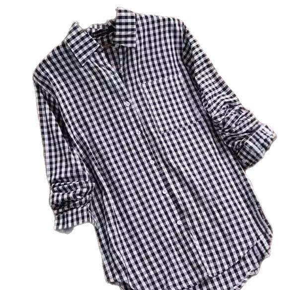 Retro Plaid Lapel Long Sleeve Shirt In Stock (2026)