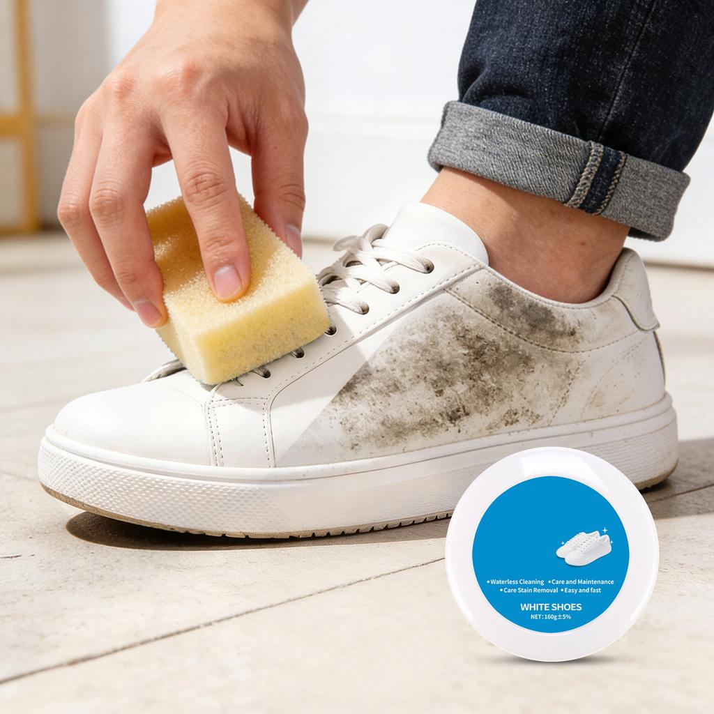 Shoe Cleaner Cream, Multipurpose No-Wash Comes With Sponge Stains, Multipurpose Shoes Clean Cream