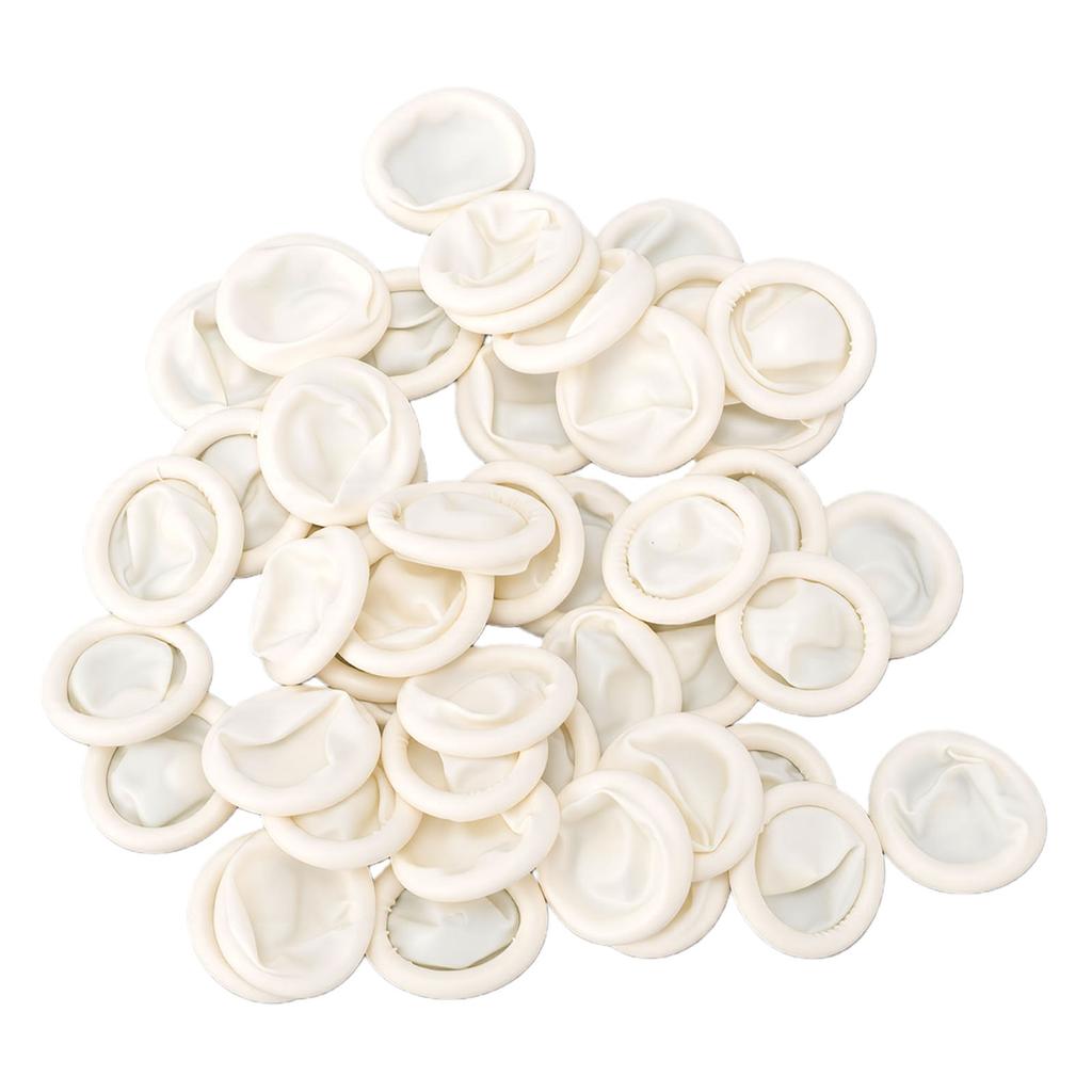 500 Pcs Latex Finger Cots Non Slip Thickened Disposable Fingertip Protective Cots Prevent Scratches for Nail Salon