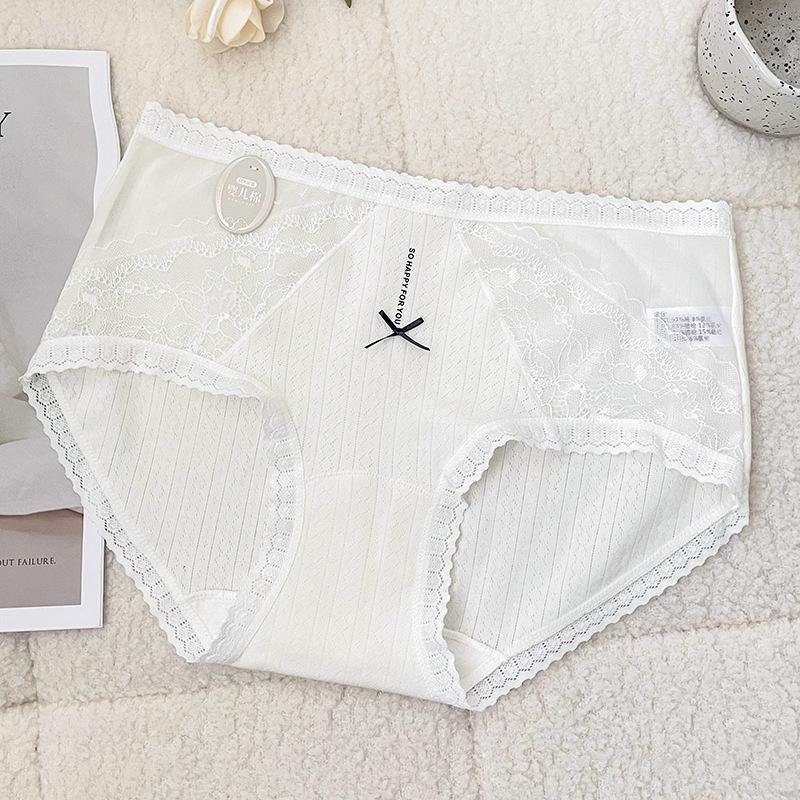 Девочки Весна и Лето Простые Хлопковые Приятные к Коже Дышащие Трусы-треугольники с Заниженной Талией M