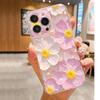 Pink Floral Anti-fall Clear Case for iPhone 14/15/16/17 Promax