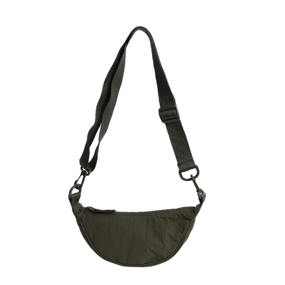 

Handbag Nylon Crossbody Bag Lightweight Oxford Cloth Shoulder Bag Casual Mini Dumpling Bag Women темно-зеленого