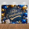 Spanish Happy Birthday Theme Background Supplies Colorful Balloon Birthday Party Decor Backdrop Banner Kid Gift Photo Shoot Prop