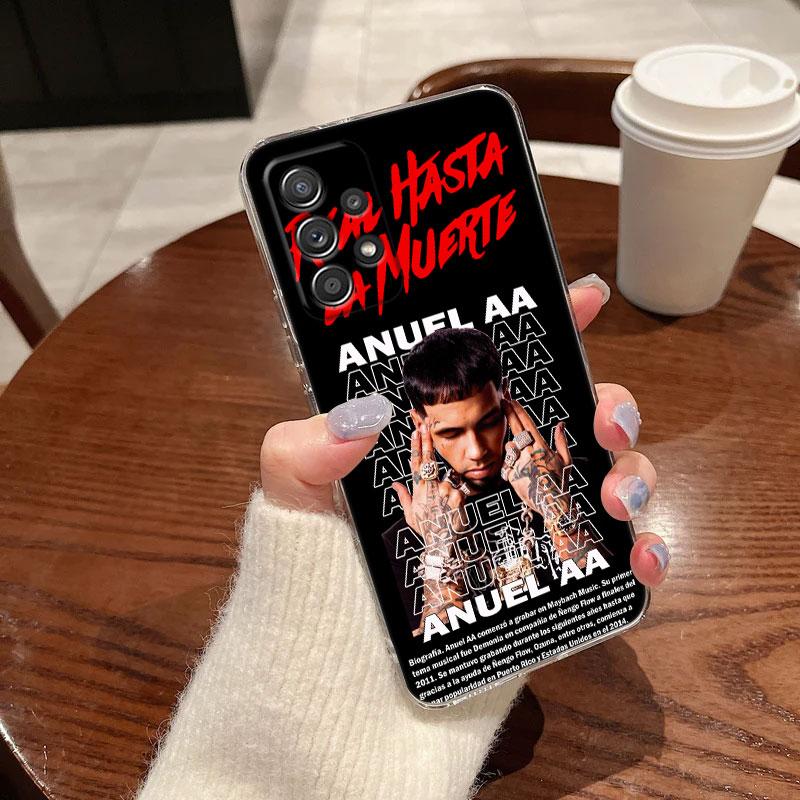 Anuel AA Real Hasta La Muerte Clear Phone Case For Samsung Galaxy A56 A57 A37 A55 A54 A36 A26 A25 A16 A17 A07 A52 A73 A53 Cover