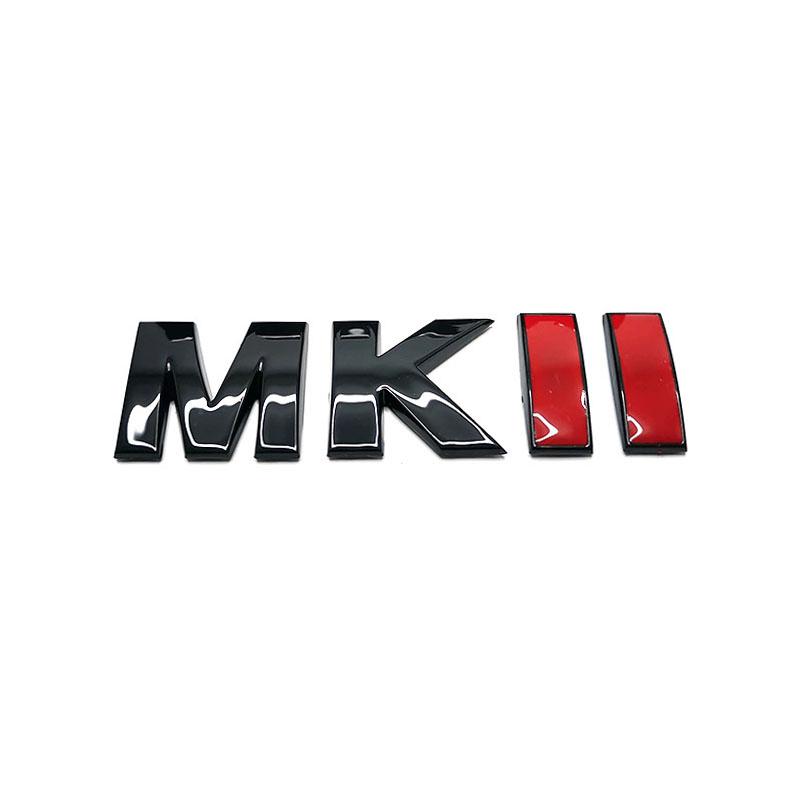 Gloss Black MKII Grill Outlet Letter Logos GOLF 2 Trunk Emblem MK2 3D Car Stickers