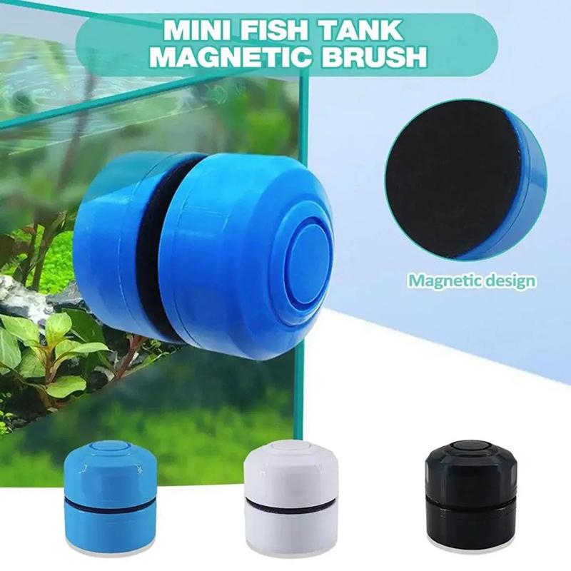 Aquarium Magnetic Brush Glass Floating Algae Scraper Curve Glass Cleaner Mini Scrubber Tool Fish Tank Glass Cleaning Tool