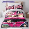 Franxx Pattern Bedding Quilt Set Quilt Cover Pillowcase Home Birthday Gift(1 * duvet cover + 2 * pillowcase, without core)