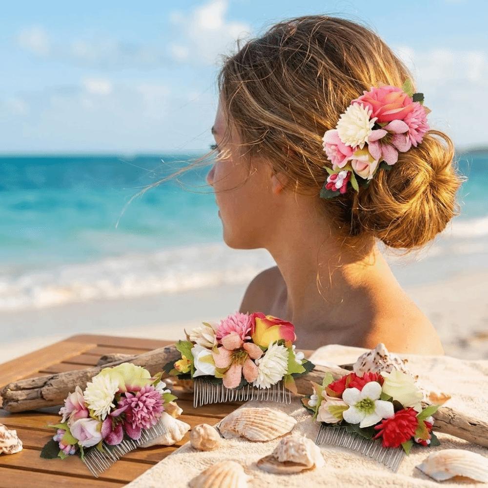 Vintage Blumen Haarkamm Simulation Floral Brautjungfern Kopfschmuck Braut Haar Accessoires Abschlussball