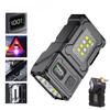 Multifunctional Mini COB Flashlight Tye C Rechargeable Outdoor LED Portable Torch with Clip Light Magnetic Camping Warning Lamp