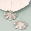 Long Ginkgo Leaf Alloy Texture Leaf Earrings Earrings Exaggerated And Personalized Fashion Trending Ear Hooks Women
