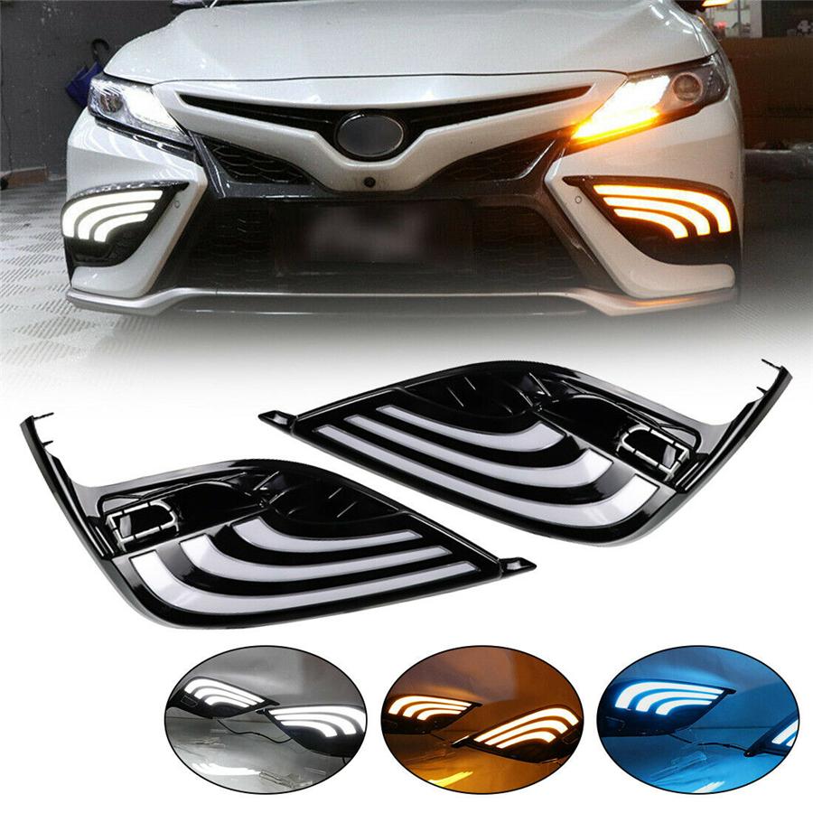 3Color DRL Daytime Running Light Bezel For Toyota Camry XSE SE 2021+ DC12V