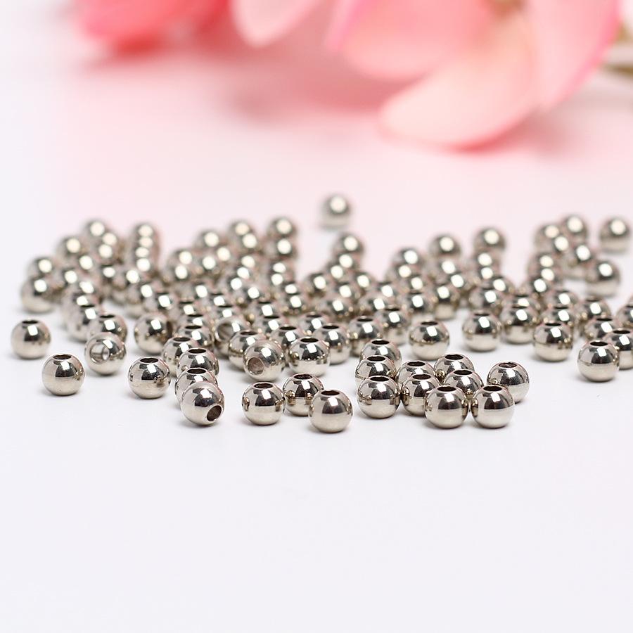 

100 шт медные токарные бусины для DIY ожерелье, браслет, серьги, изготовление ювелирных изделий, аксессуары для рукоделия 3mm 100pcs роман серебряный