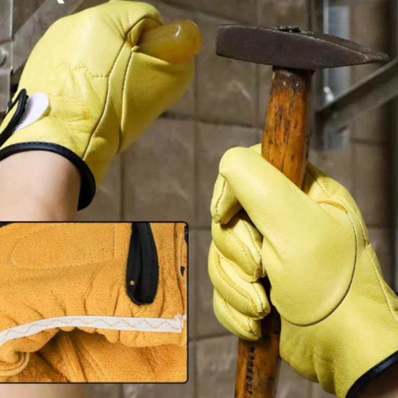 Arbetshandskar fårskinnsläder arbetare arbetar svetsning säkerhetsskydd trädgård sport motorcykelförare slitstarka handskar