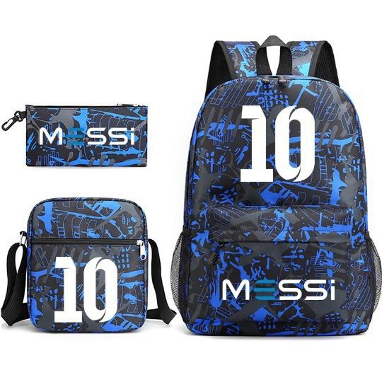 Peripheral Printed Schoolbag 3-Piece Pencil Case Shoulder Bag Backpack