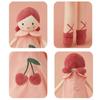 Cute Stuffed Cherry Print Skirt Girl Shape Doll Accompany Appease Toy for Kids