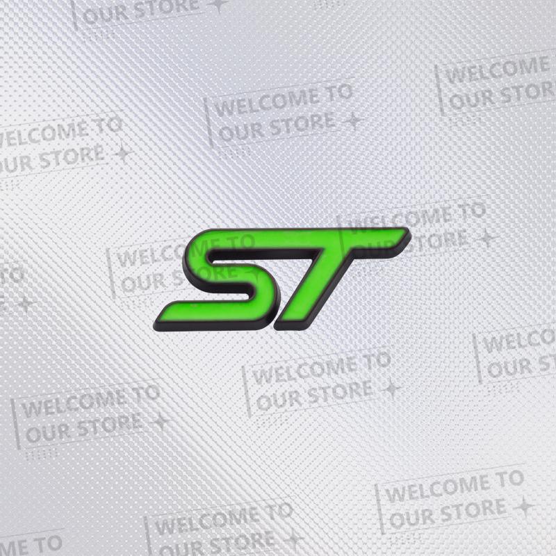 3D Metal ST Car Steering Wheel Badge Sticker Styling Interior Dekoration For Ford ST Line Mondeo Fiesta Focus F-150 Ranger Puma