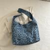 Leopard Print Large Capacity Lazy Korean Style Underarm Crossbody Shoulder Bucket Bag
