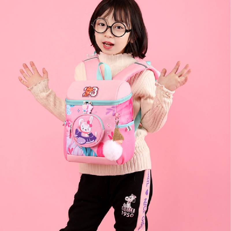 Children Bag School Backpack Sleeping Plush Doll Animal Pattern Pendant Nylon