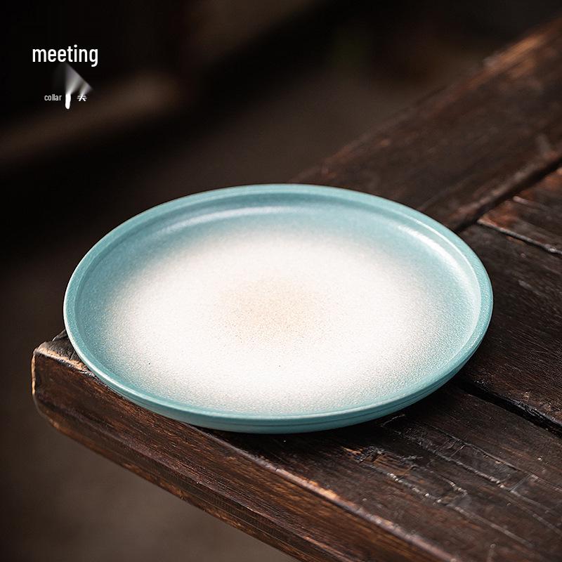 Melo Exquisite Color Block Ceramic Coffee Mug and Saucer Gift Set