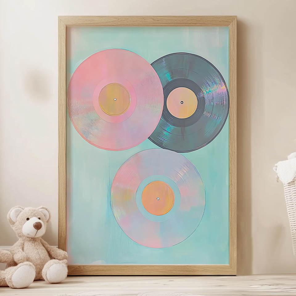 Poster Melodie der Farben Poster Melodie der Farben, 30X40 Cm, Holzrahmen Dunkelbraun, Mattpapier 230 Gsm