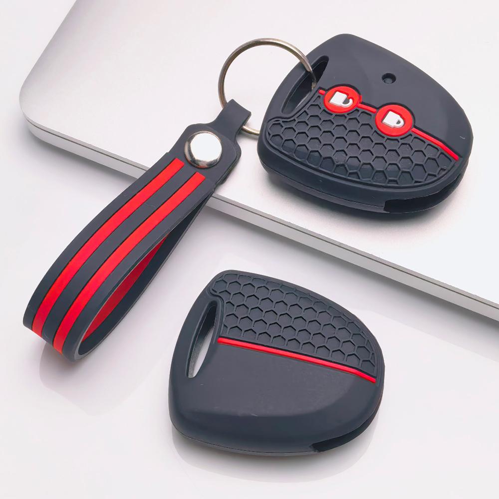 Key Fob Cover for Toyota Grand New Avanza Xenia PERODUA Alza Myvi Axia with Keychain Anti-Scratch Guard Shockproof Protection Soft Grip Texture