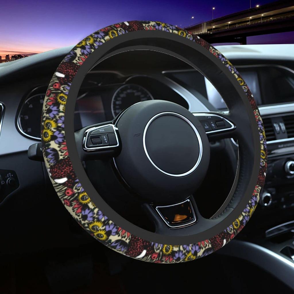 Moomin Car Steering Wheel Cover for Kei and Standard Comfortable To the Luxury Interior Suitable for All 38cm Cars, Stylish, Non-Slip,
