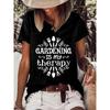 Graphic Letter Printed Women'S Summer Fitted Round Neck T-Shirt