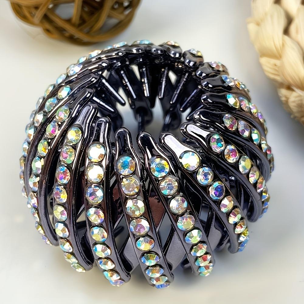 1pc Fashion Shiny Rhinestone Hair Clip Creative Ponytail Hair Grab Headband for Daily Party Wear Women Jewelry Hair Accessories