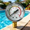 Bottom Mount Pool Sand Filter Pressure Gauge 0-35 PSI Colorful Scale Pool Filter Pressure Gauge Replacement For Spa Hot Tub