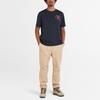Timberland Logo Print Crew Neck Short Sleeve T-Shirt Men Tops Deep-Sapphire-Blue A6QD1-433