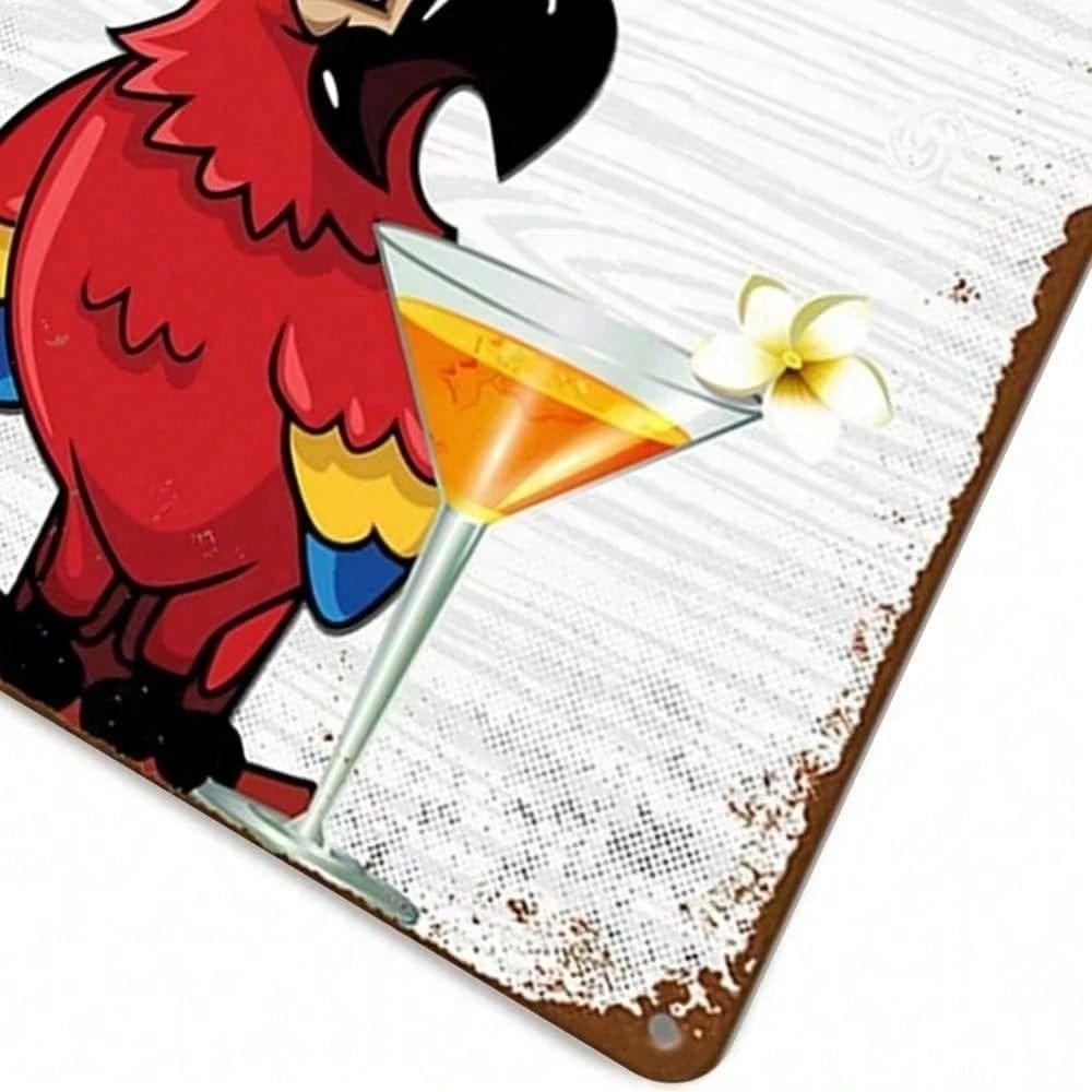 Vintage Funny Tin Sign Bar Wall Decor for Beach House & Patio
