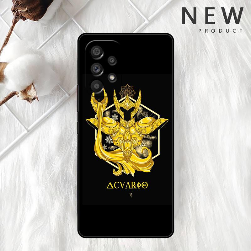 Anime Saint Seiya Logo Case For Samsung Galaxy A54 A52 A14 5G A53 A12 A13 A71 A23 A34 A33 A21s Phone Cover