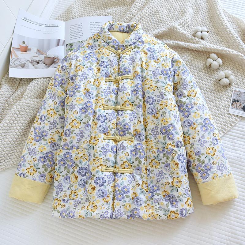 

Женская куртка с хлопковой набивкой Зимняя утолщенная теплая куртка с хлопковой набивкой для пожилых мам дома M size (100-60 kg)