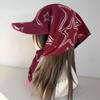 Pentagram Scarf Baseball Cap Korean Style Strappy Scarf Hat Portable Letter Headscarf Hat  Girl