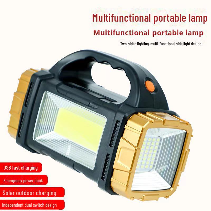 Rechargeable Solar Flashlight: Super Bright, Long Battery Life, Multi-Function Searchlight for Outdoor Emergency Use