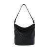 New large-capacity commuter versatile handbag fashion trend woven shoulder bag personalized leather bucket bag women