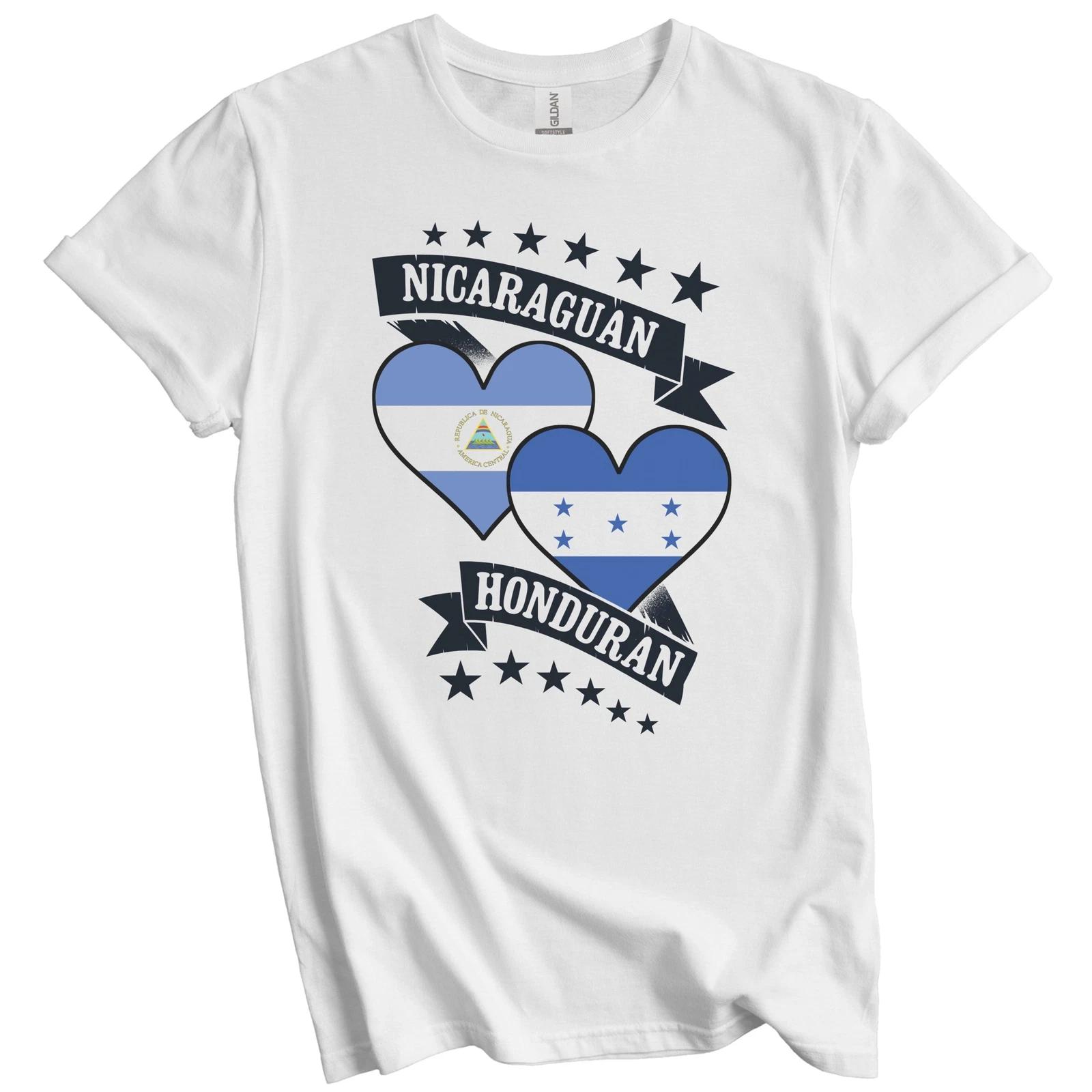 Nicaraguan Honduran Heart Flags Nicaragua Honduras T-Shirt M