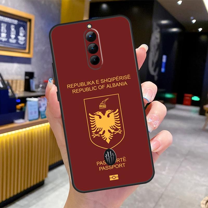 Albania Passport Case For Nubia Red Magic 10 Pro Plus 6 7 Pro 6S 7S 5G 6R RedMagic 9S 8S 8 9 Pro Plus Cover