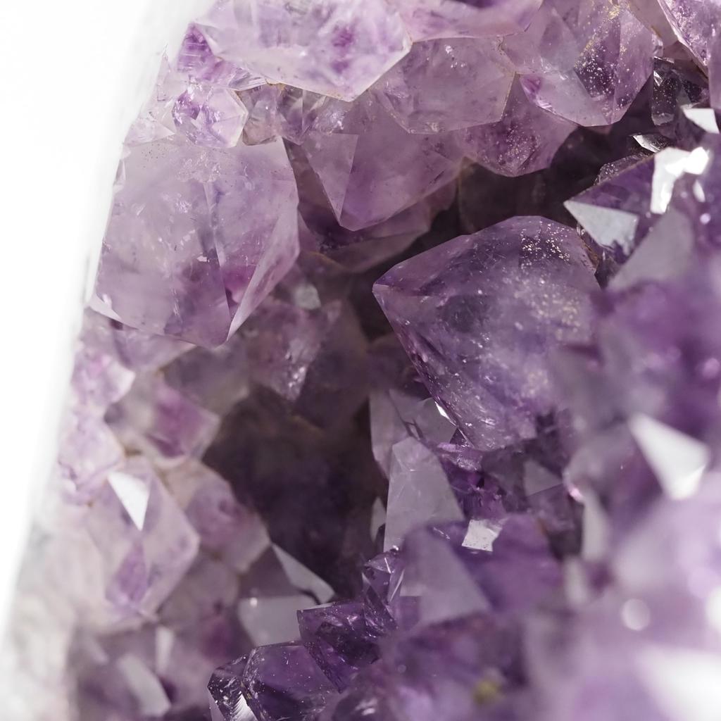 stone Natural Mineral Amethyst Cluster Uruguay Crystal of a [N2 Natural] (Amethyst Geode) - - (96 "One Kind" Approx. 526g, 86x80x62mm)