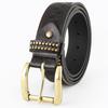 Western Denim Belt Bull Head Retro Green Retro Men'S Punk Embossed Pu Leather Belt