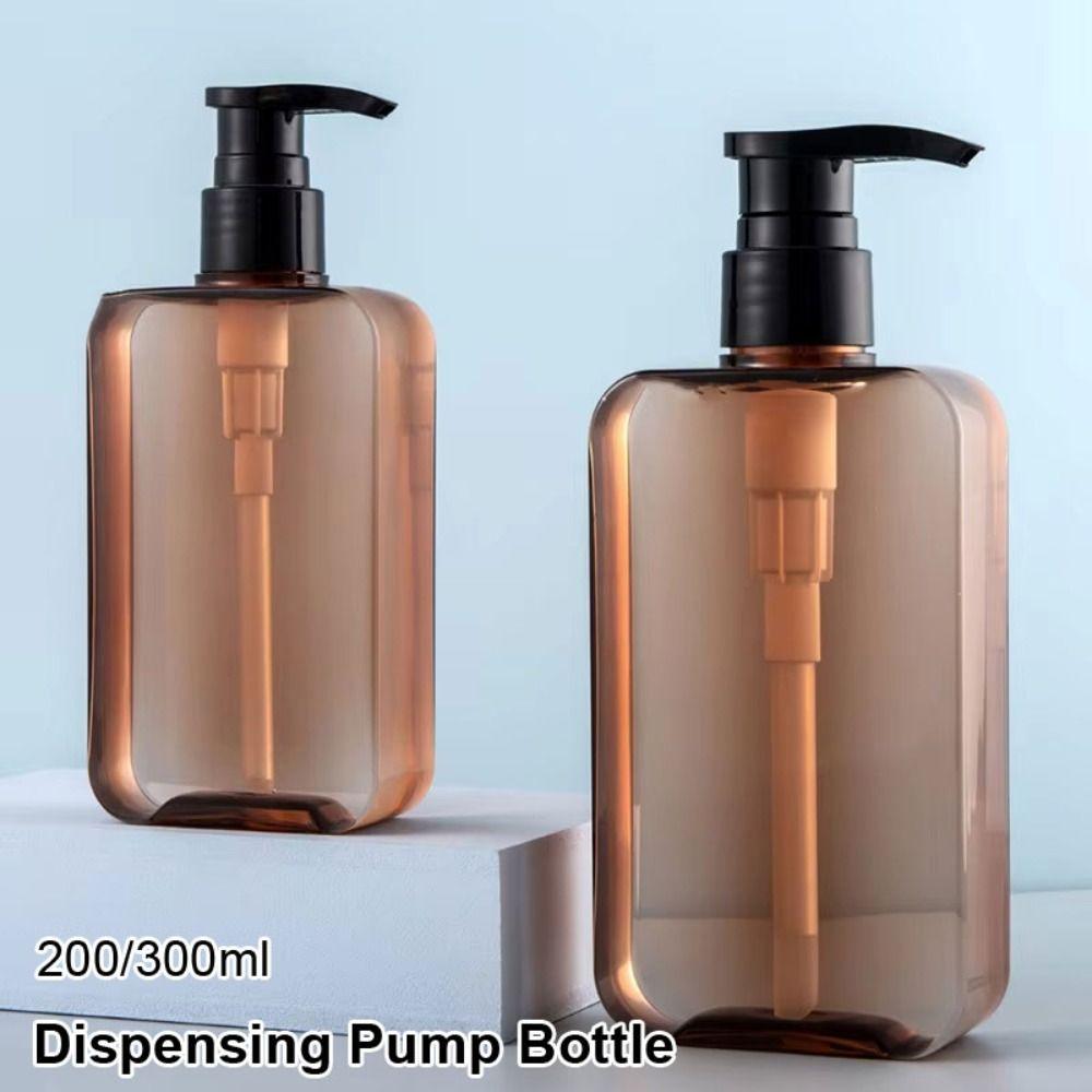 1 Stück Transparente Flaschen Seifenspender 200/300ml Pumpflasche Shampoo Lotion Duschgel