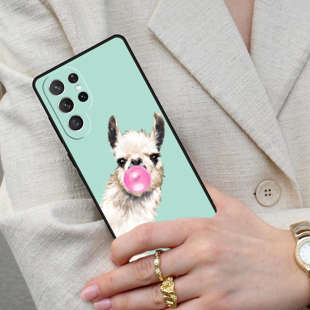 Llama Alpaca pattern Cell Phone Case for Samsung Galaxy S26 Ultra S25 S24 S23 S22 S21 S20 Note10 Cover